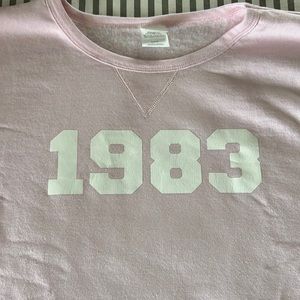 1983 pink sweatshirt